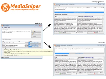 Screenshot of MediaSniper in Windows Vista